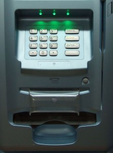 ATM machine keypad